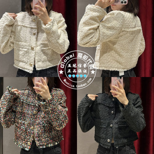 粗毛呢短款夹克外套MOUSSY日系女