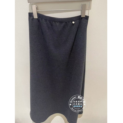 NUTS女装国内代购 2025冬 纯色高腰直筒简约百搭半身裙6430601A1