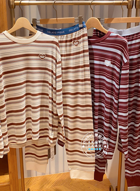 gelato pique 国内代购 25冬 条纹睡衣男女PHCT255370/PHCP255371