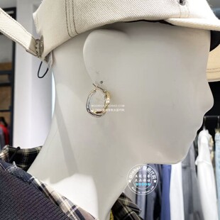 时尚 特价 MOUSSY国内代购 25秋冬 7181 椭圆耳环耳饰品女010IA356