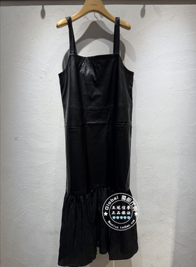 INITIAL国内代购 25秋 女皮质鱼尾吊带连衣裙25FDNFMCVV532不退换