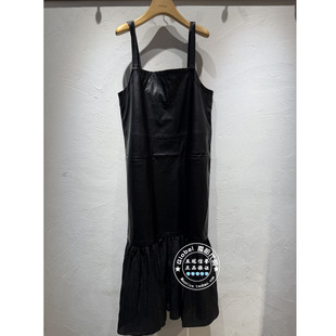 INITIAL国内代购 25秋 女皮质鱼尾吊带连衣裙25FDNFMCVV532不退换