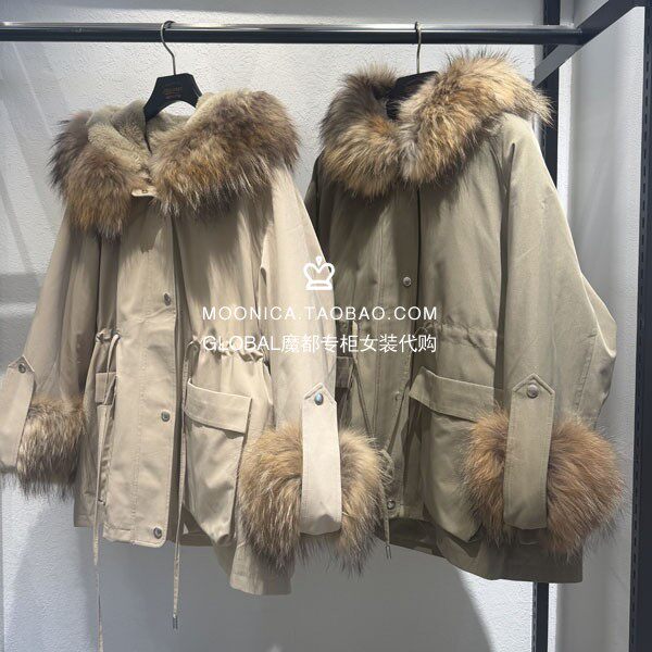 MOUSSY冬宽松连帽N3B棉服外套女