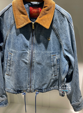 正品levis李维斯 26早春 女士翻领印花牛仔短外套 006R5-0001