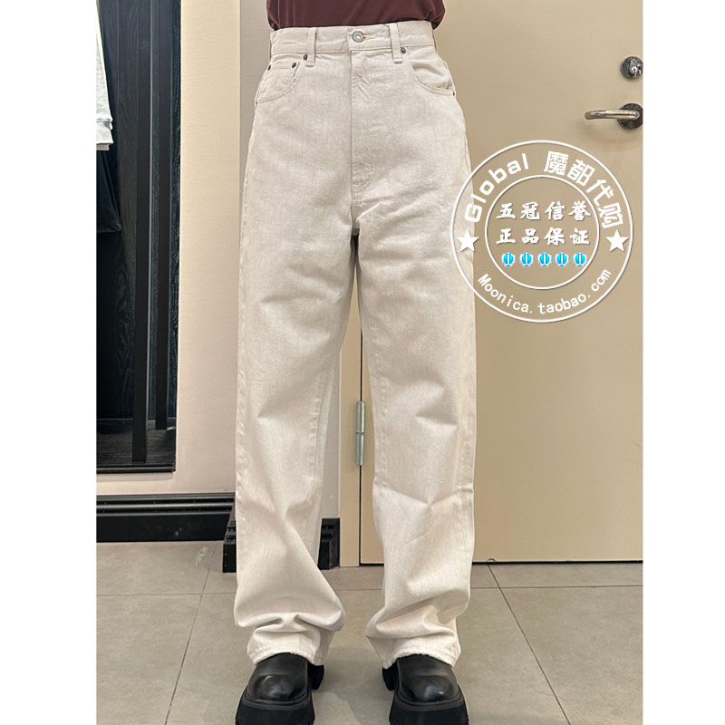 MOUSSY日系高腰直筒牛仔裤女