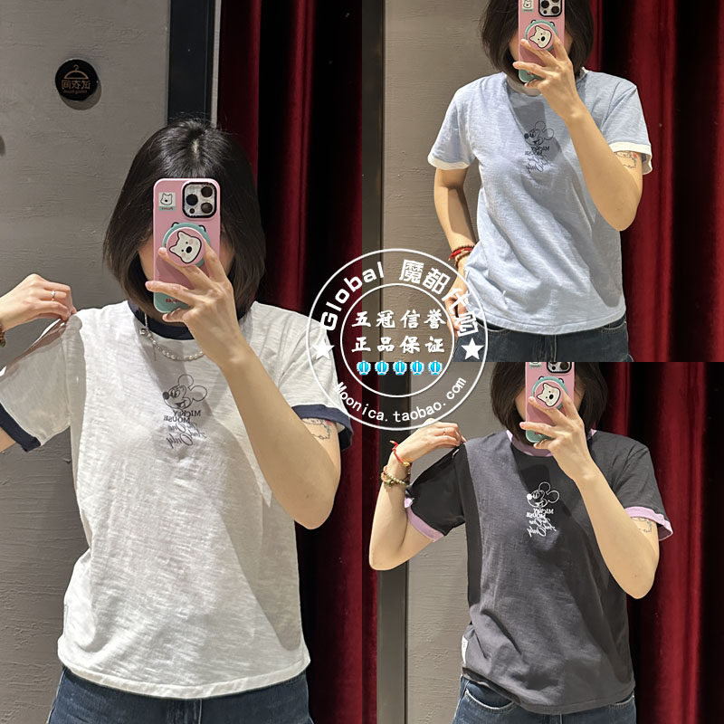 moussy25春夏日系卡通印花T恤