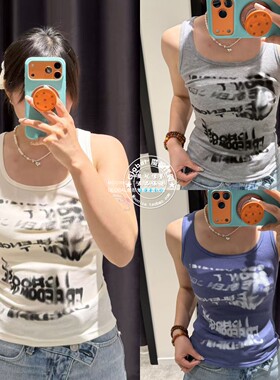 MOUSSY国内代购 26春夏 日系百搭修身无袖背心T恤衫028JSZ90-1044