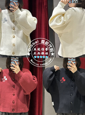 特价 MOUSSY国内代购 25春 米奇开衫针织开衫上衣女010ISY70-6311