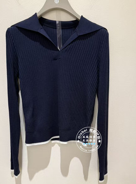 NUTS国内代购 2026春 纯色翻领简约百搭长袖针织衫7120535A1