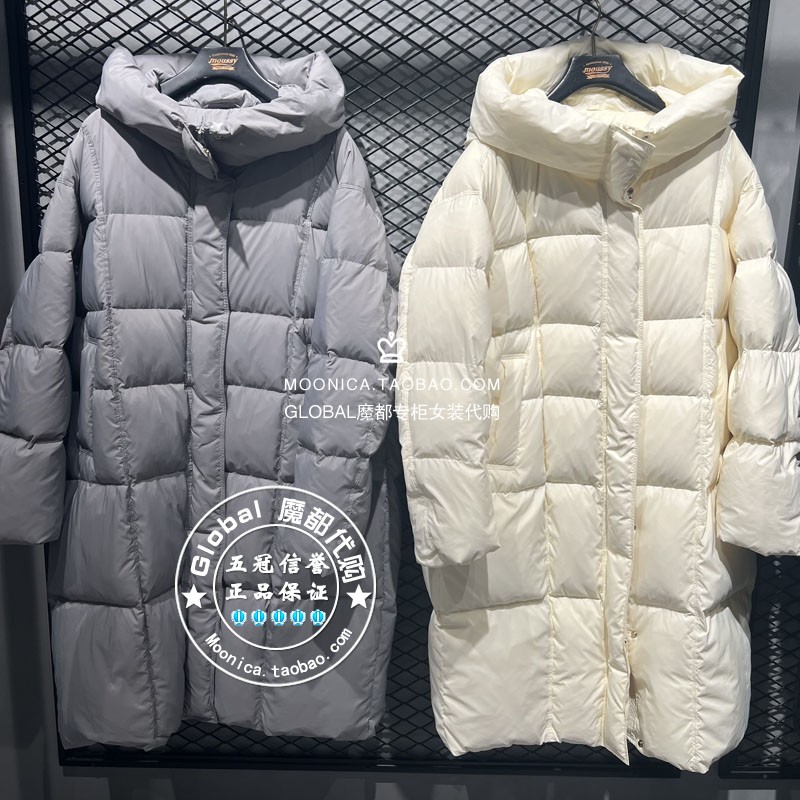 MOUSSY长款连帽羽绒服外套女