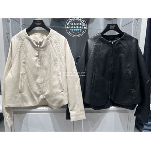 双头拉链圆领皮夹克外套028JSC30 26春 1040 MOUSSY国内代购 特价