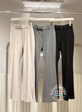 FRAY I.D国内代购 25冬 纯色高腰侧开叉气质直筒休闲裤FWFP255219