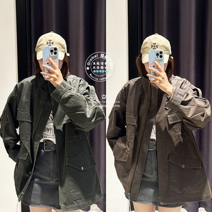 MOUSSY国内代购 25秋 复古立领口袋长袖外套夹克衫 028IAZ30-1025