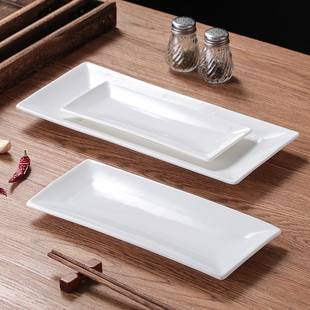 陶瓷长方平盘源头厂家日式寿司长方盘水果摆盘蛋糕小吃盘料理长盘