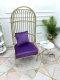 Одноместное бархатное сиденье Magic Purple (с подушкой)