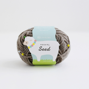 SoftLambsSeed 毛衣围巾 软羊毛豆豆线横田Daruma日本进口儿童冬季