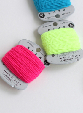 横田Demi Neon小卷线荧光Daruma日本进口装饰线刺绣线diy线材