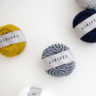 日本横田Daruma棉线STRIPES春夏手工包袋帽子钩针编织线双色线