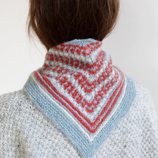 Isla 非成品 Shawl艾拉提花三角巾Biches&Buches细羊羔毛材料包