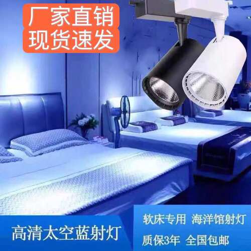 led蓝光射灯cob轨道布艺家具沙发