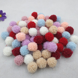 2cm泰迪球毛绒球球纯色手工diy服装 辅料女儿童日韩头饰配件20个