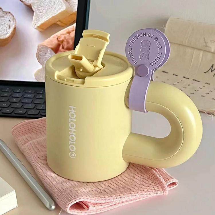 holoholo包包杯吸管水杯高颜值女生双饮杯随身随行杯便携咖啡杯子
