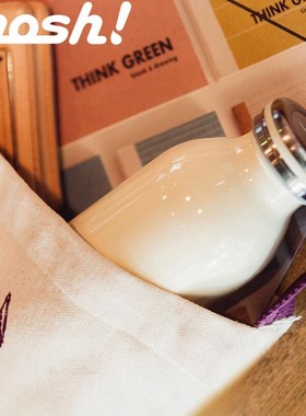 mosh日本不锈钢保温杯女士学生牛奶瓶文艺清新高颜值便携水杯男