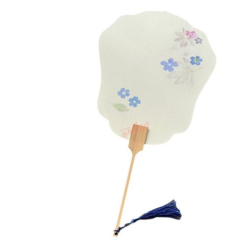 植物敲拓染宣纸团扇diy材