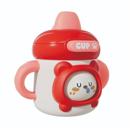 儿童玩具卡通翻脸小奶瓶按压变脸可吹哨婴儿宝宝0-3岁小礼品