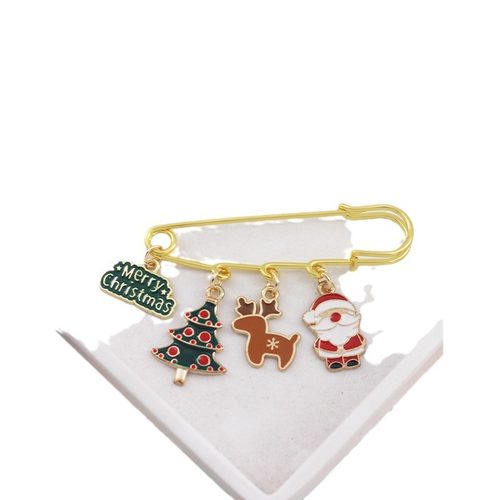 卡通圣诞老人胸针手工精