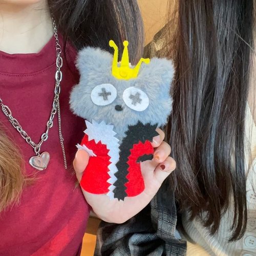 吱吱叫灰太狼红玩偶挂件d