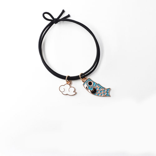 日系鲤鱼旗合金发绳ins少