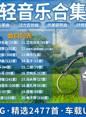 汽车载U盘32G 古典钢琴曲古筝休闲大自然纯轻音乐无损音质USB优盘