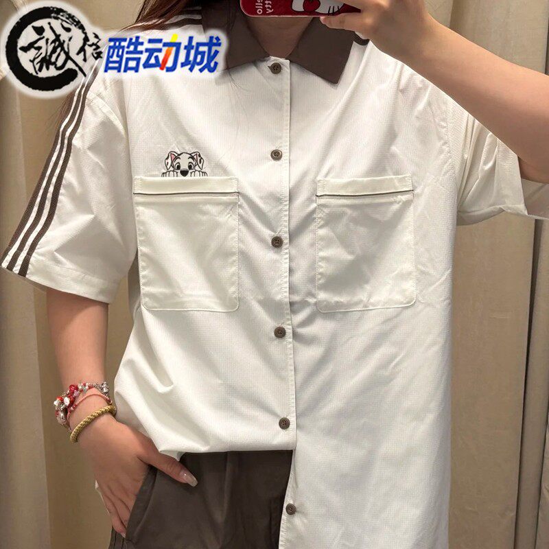 阿迪达斯三叶草情侣运动衬衫