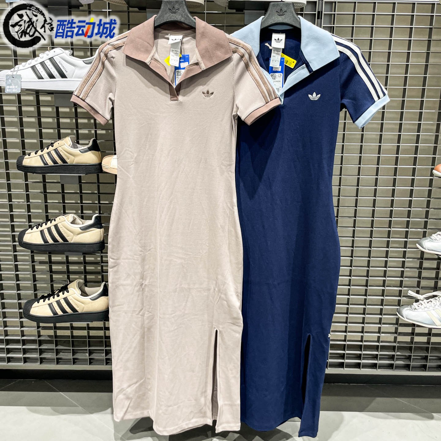 阿迪达斯三叶草女子2026夏季运动休闲舒适简约连衣裙KY5698KY5699