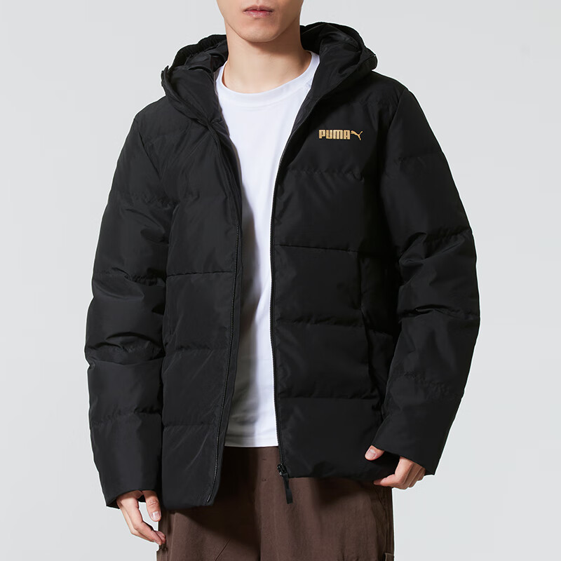 Puma彪马男子2025冬新款保暖简约舒适百搭运动外套夹克 694698-01