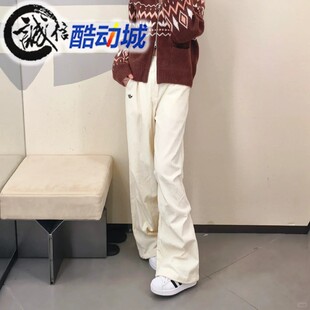 KS5958 KS5959 灯芯绒褶皱宽松运动长裤 阿迪达斯三叶草宋雨琦同款
