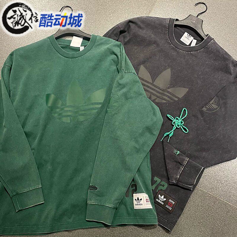 阿迪达斯三叶草男女同款长袖T恤