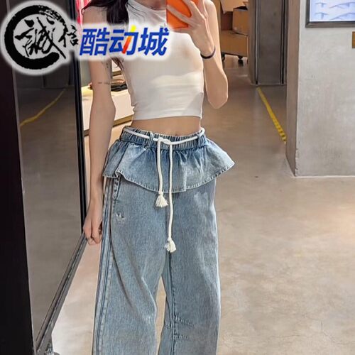 阿迪达斯三叶草女子牛仔裤