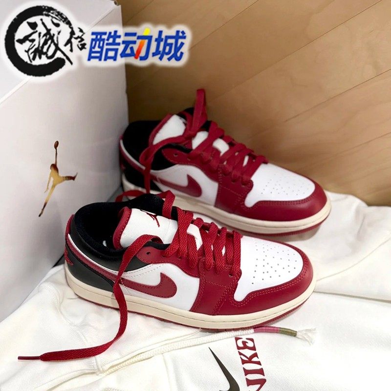 Nike耐克女鞋Air Jordan 1复古黑白红芝加哥篮球运动鞋DC0774-160