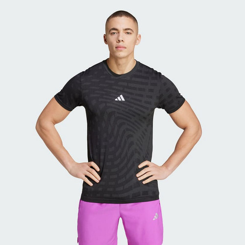 Adidas阿迪达斯男子2024秋季运动训练跑步透气速干短袖T恤 IM7485