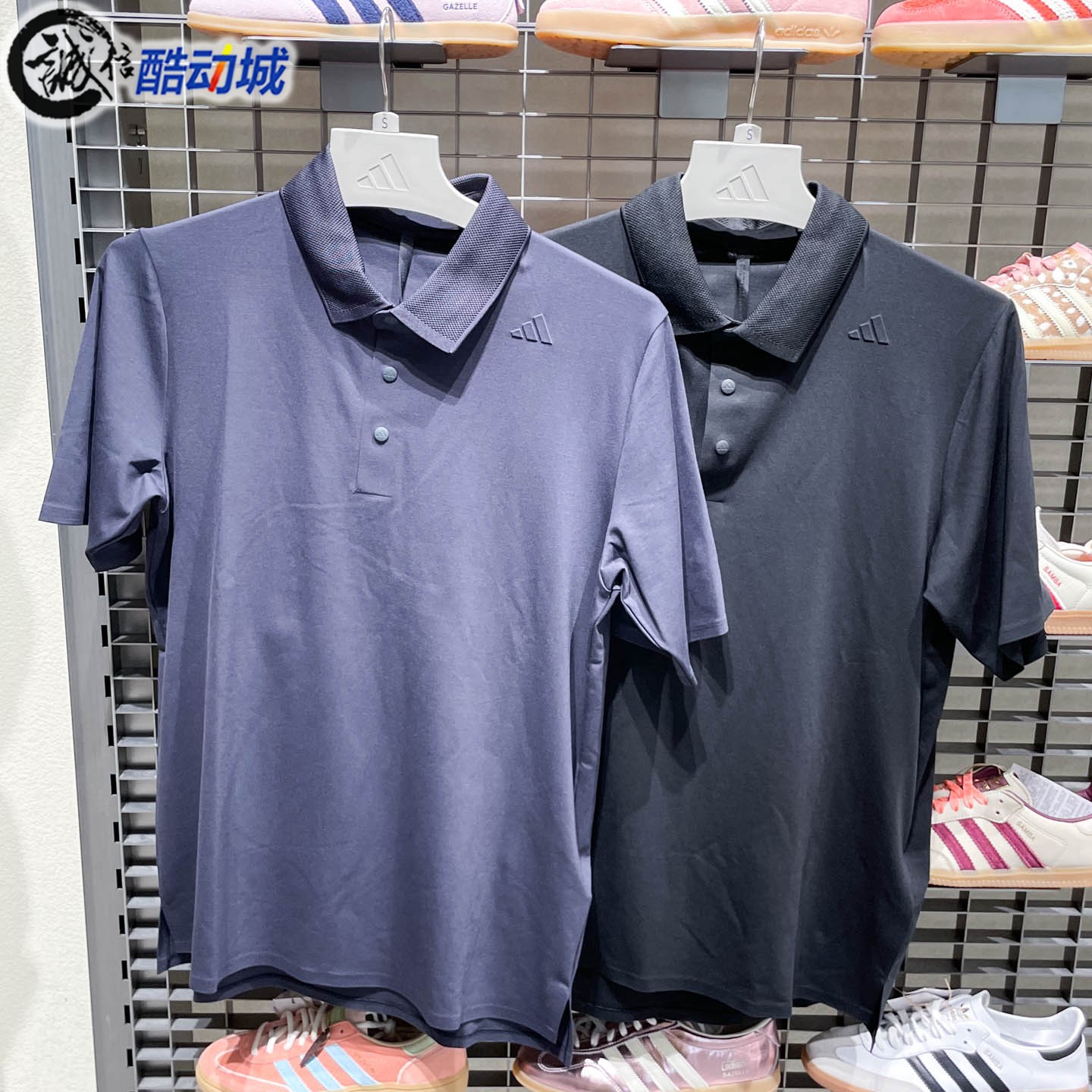 Adidas阿迪达斯男子2026秋新款日常通勤翻领短袖上衣KY7766KY7767