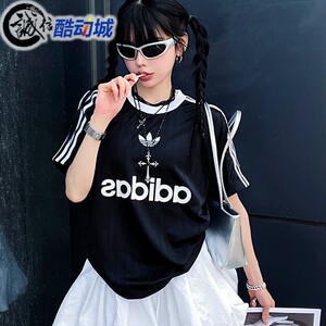 阿迪达斯三叶草男子复古穿搭运动休闲宽松短袖球衣 IU2341 JP1028