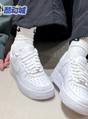 Nike耐克Air Force 1 LE大童空军一号运动童鞋纯白板鞋FV5951-111