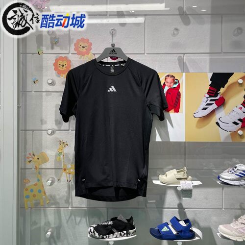 阿迪达斯男装2024夏季新款宽松半袖训练透气T恤圆领T恤短袖IP2310