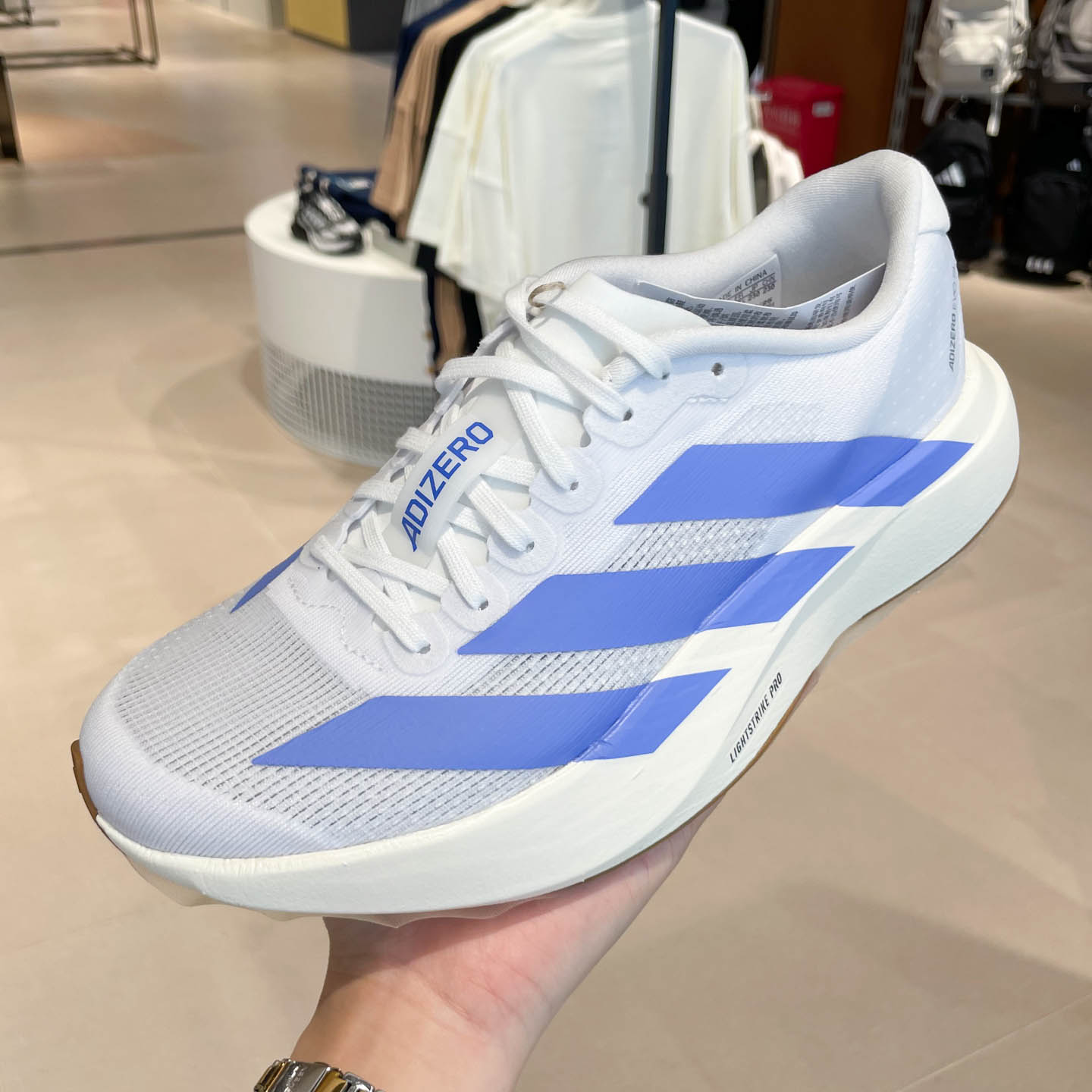 Adidas阿迪达斯女ADIZERO EVO SL透气缓震马拉松竞速跑步鞋JS4454