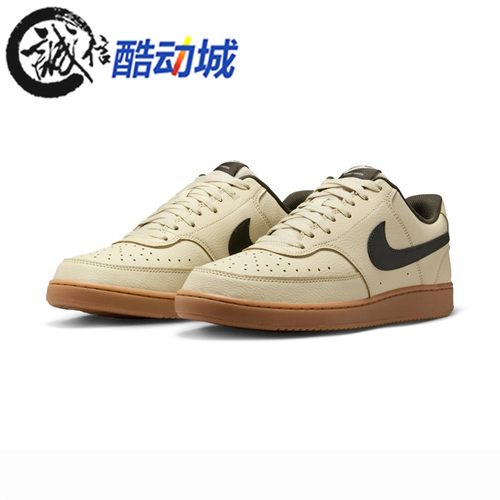 耐克男系带透气耐磨板鞋COURT