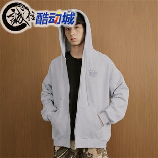 阿迪达斯三叶草男女大号舒适运动休闲连帽夹克外套 KG8506 KG8508