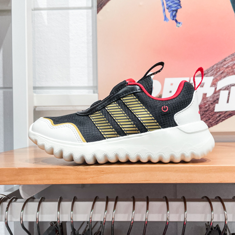 adidas阿迪达斯童鞋2025春新款旋转按钮透气运动舒适休闲鞋JS3089
