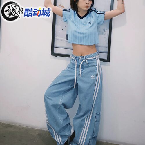 阿迪达斯三叶草女子经典短款运动短袖POLO衫JD5864 JD2608 JD2606